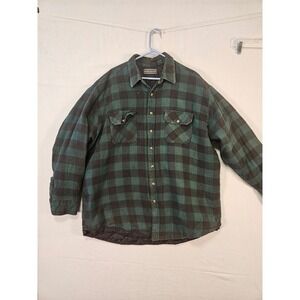 David Taylor Mens 2XL Tall Buffalo Plaid Quilted Flannel Shirt Jacket #2377